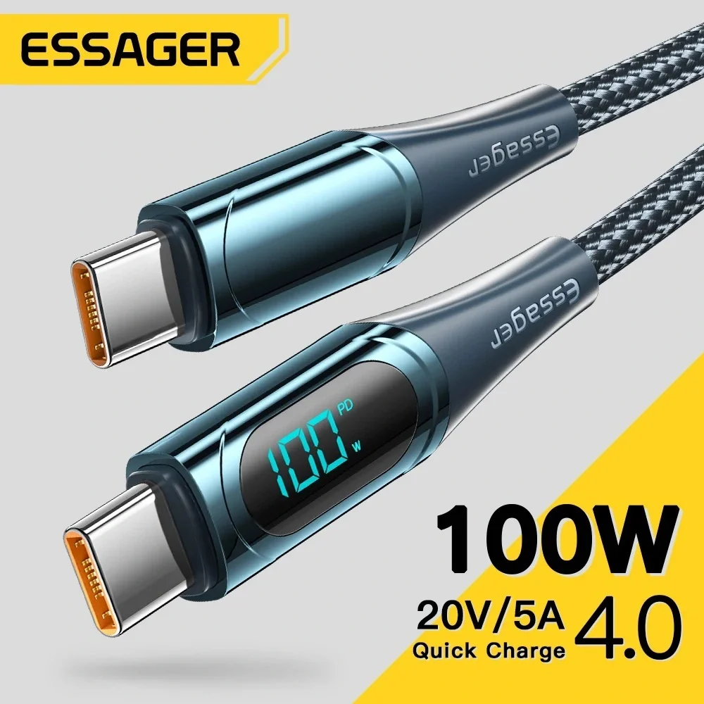 USB Type-C To USB C Cable 100W/5A PD Fast Charging Charger